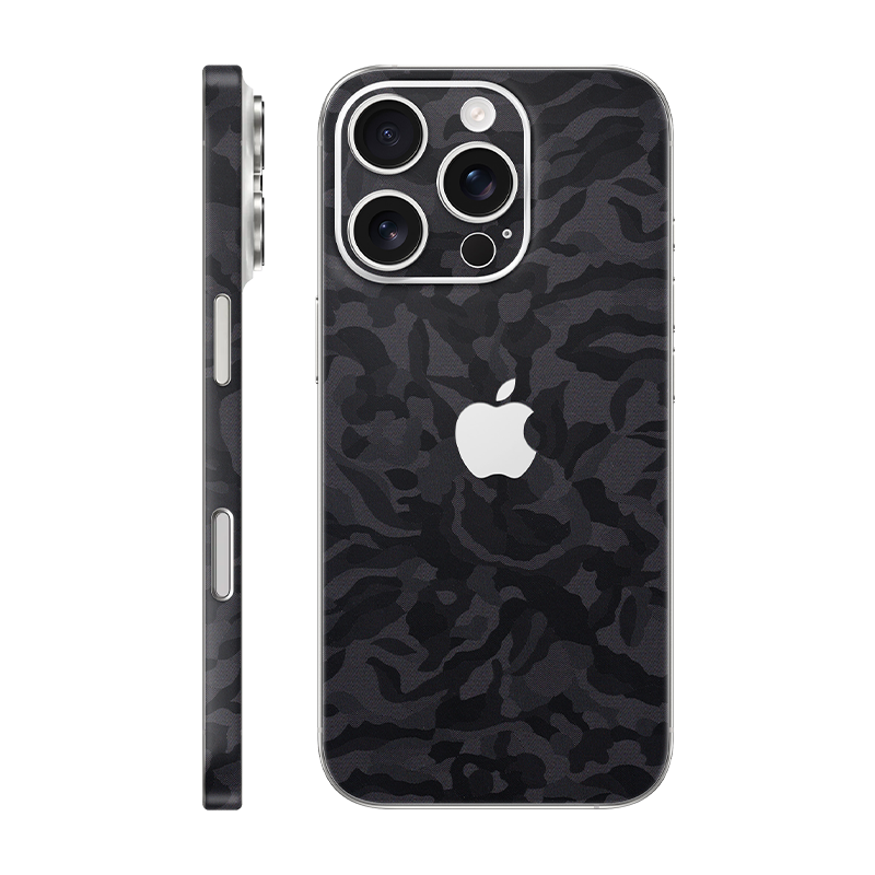 iPhone 16 pro back + frame With Logo black camo