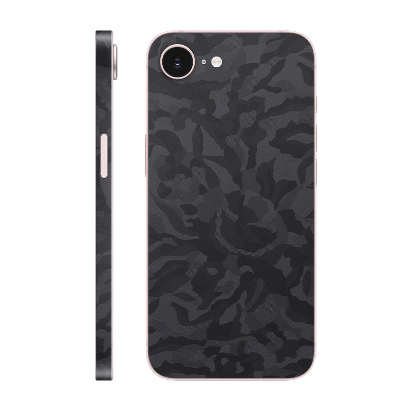 iPhone 17e back + frame Without Logo black camo