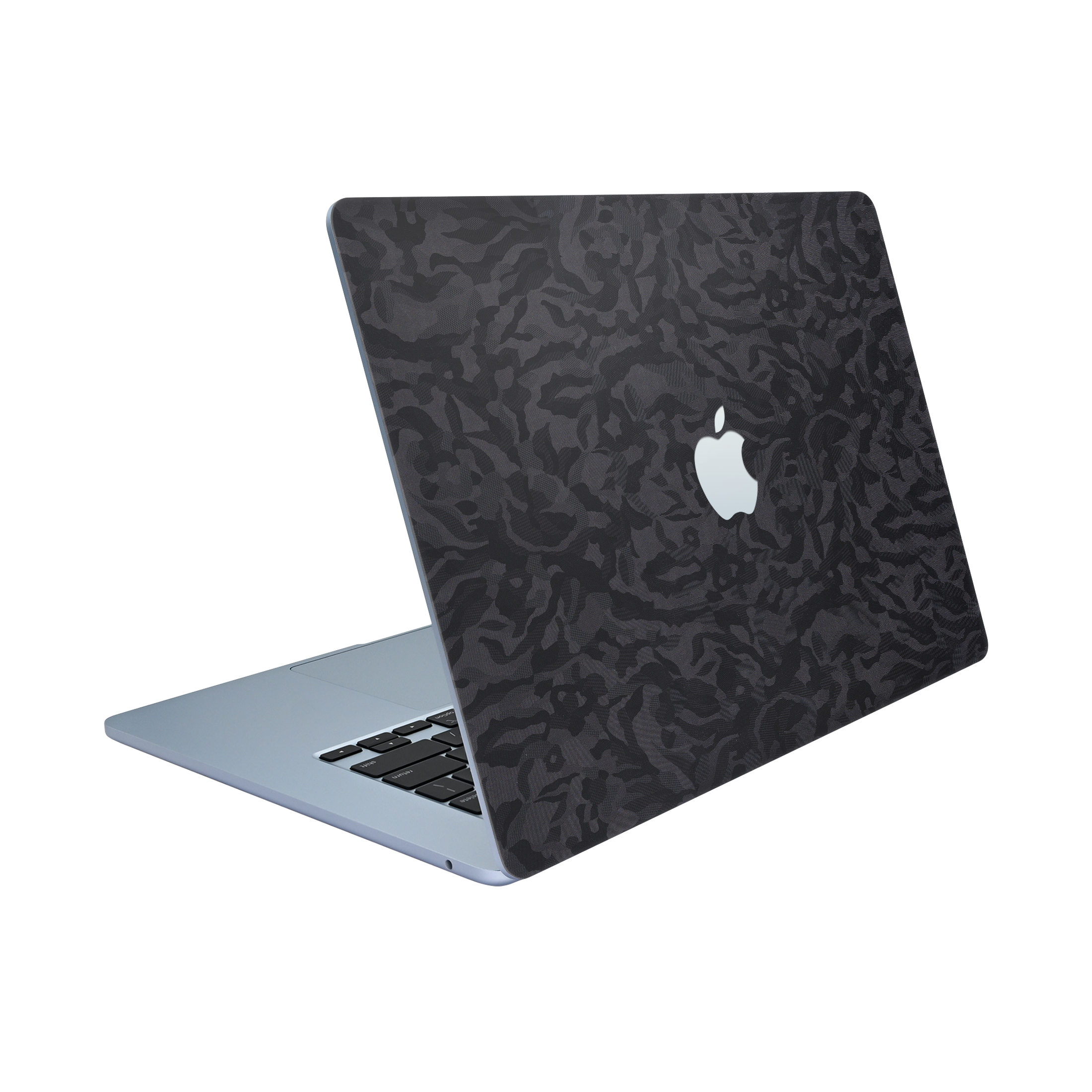 Macbook Air 15 Angled Top Black Camo