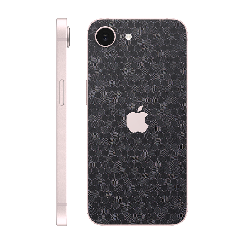 iPhone 17e back only With Logo black honeycomb