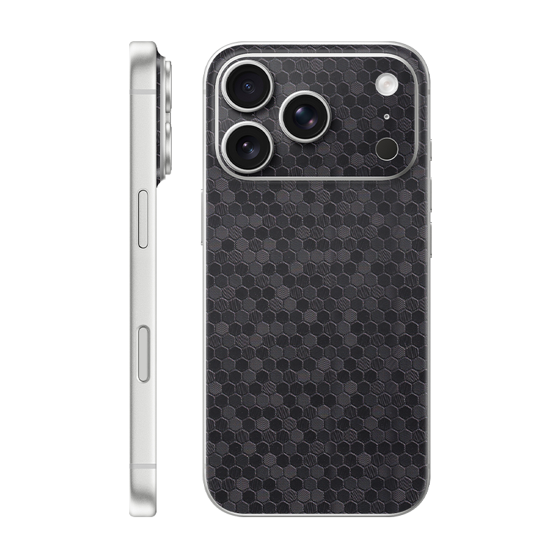 iPhone 17 Pro back only Without Logo black honeycomb
