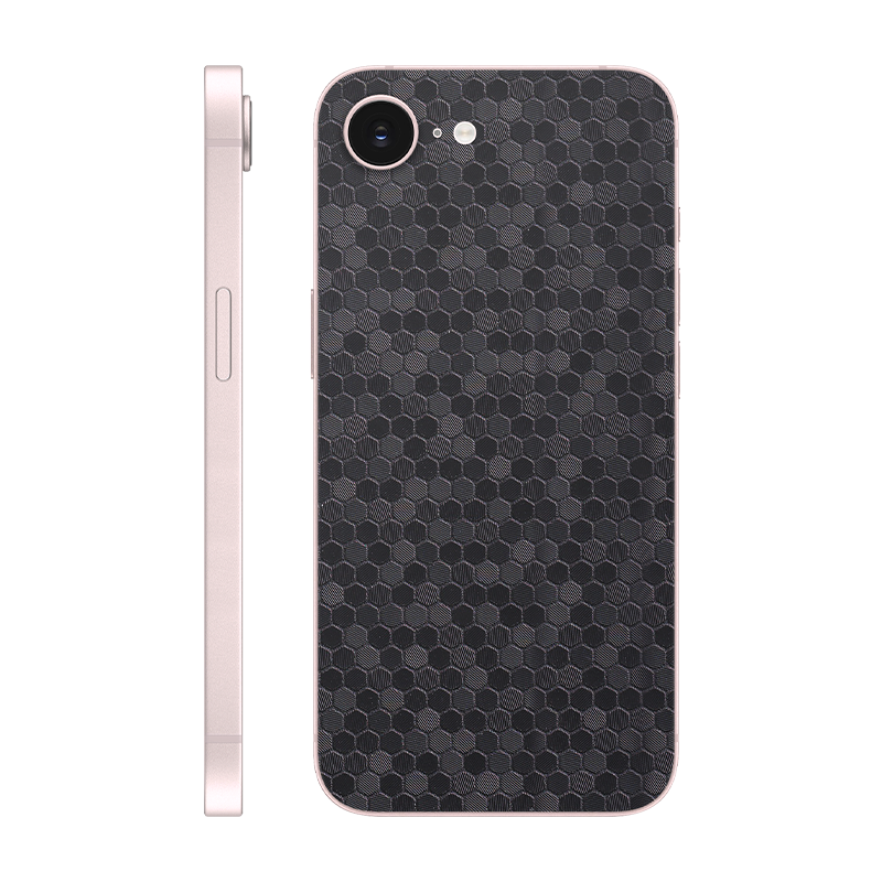 iPhone 17e back only Without Logo black honeycomb