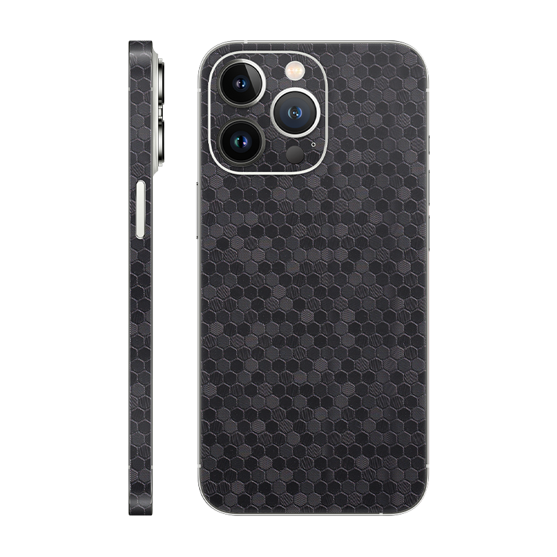 iPhone 13 Pro back + frame Without Logo black honeycomb