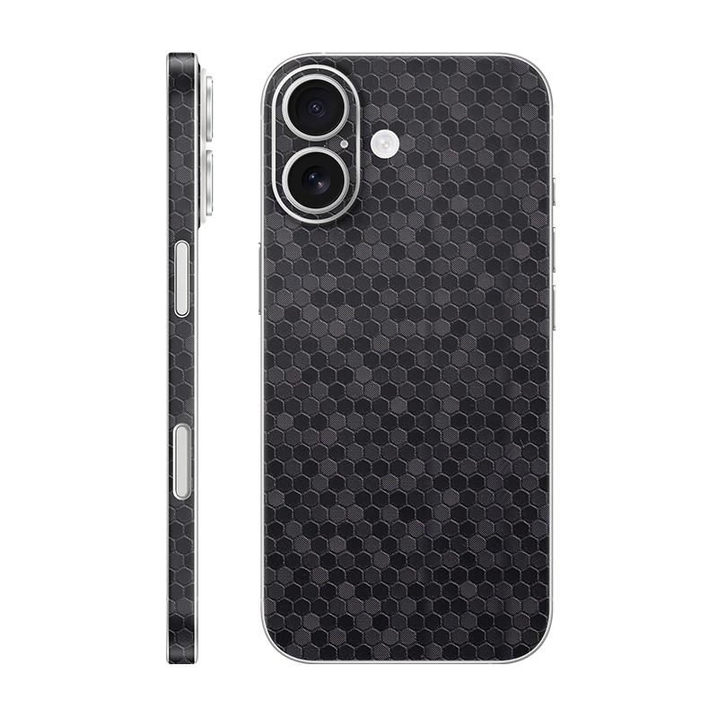 iPhone 17 back + frame Without Logo black honeycomb