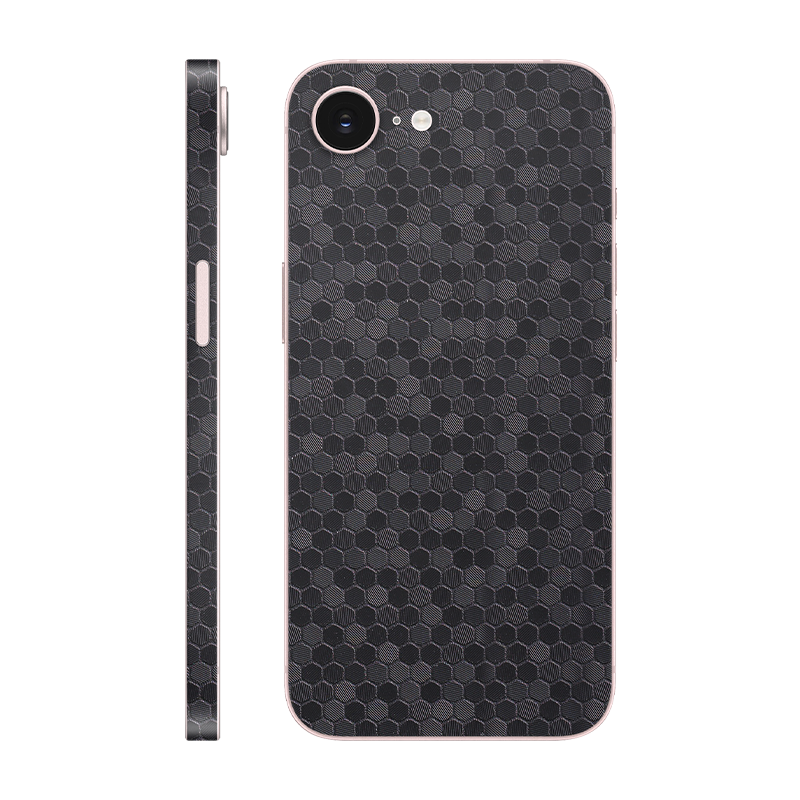 iPhone 17e back + frame Without Logo black honeycomb