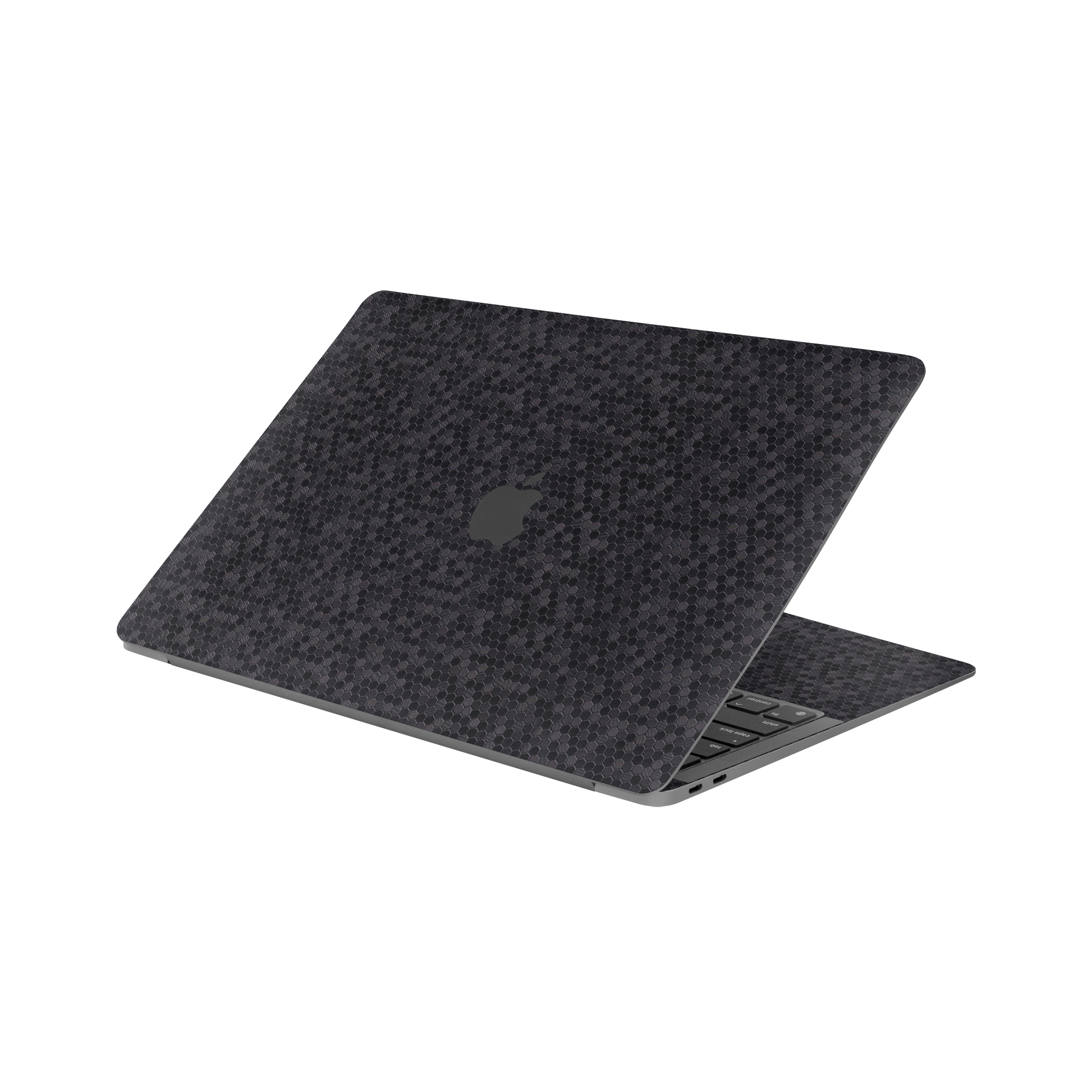 Macbook Air 13 M1 2020 Angled top and inside Black Honeycomb