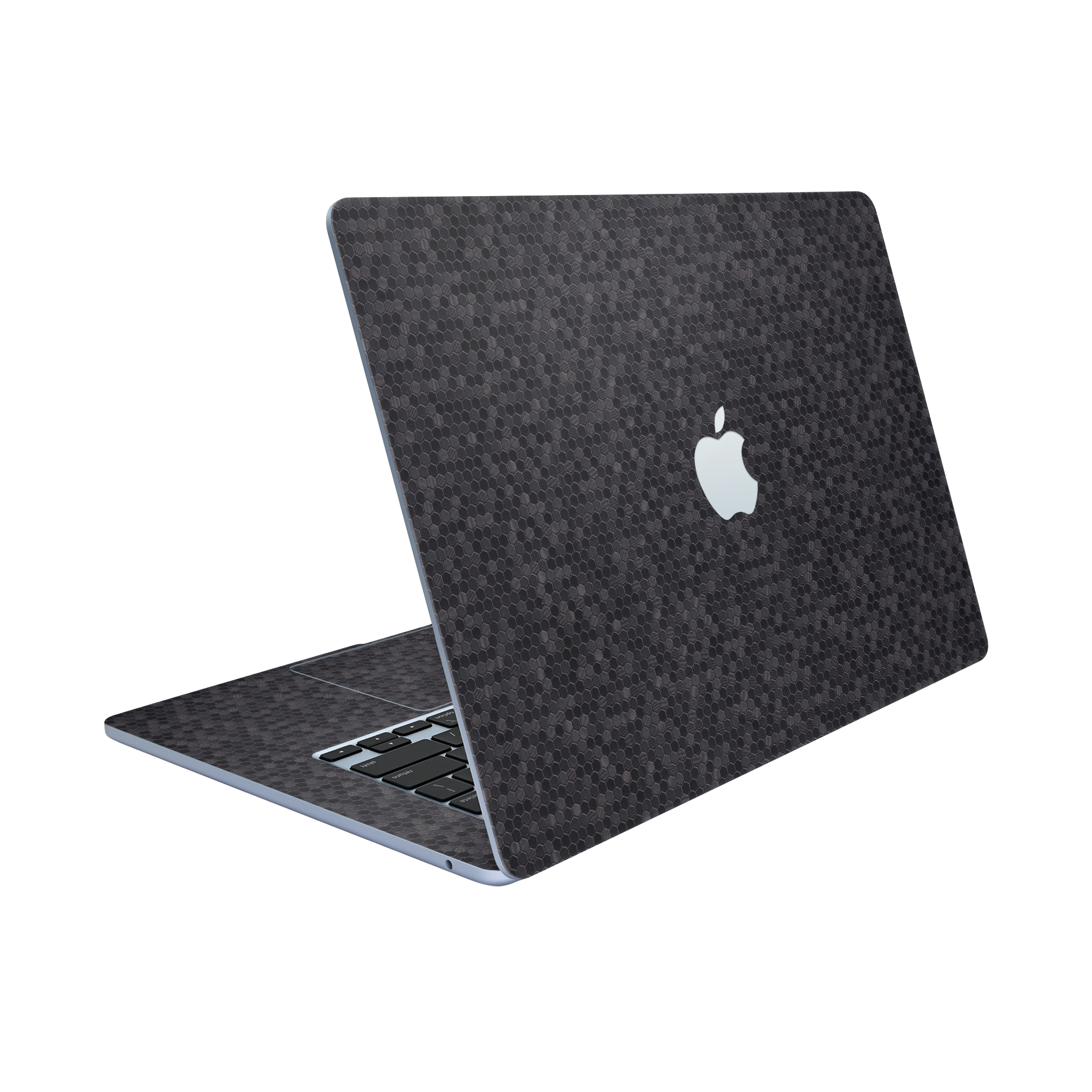 Macbook Air 15 Angled top and inside Black Honeycomb