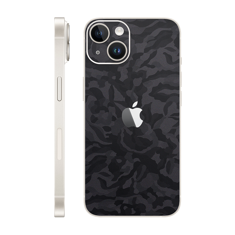 iPhone 14 back only With Logo black camo
