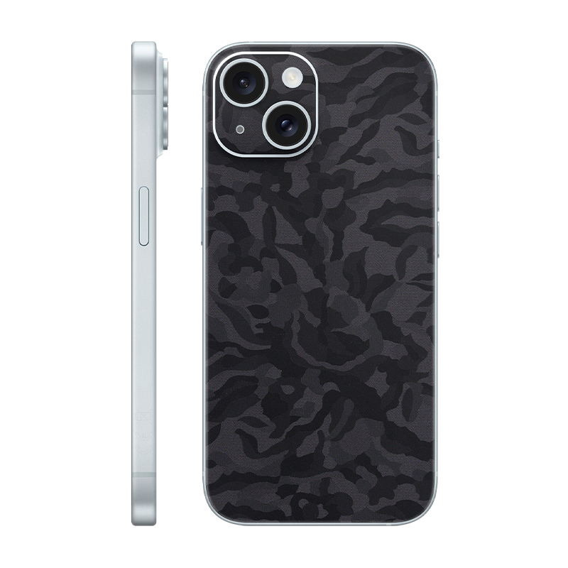 iPhone 15 back only Without Logo black camo