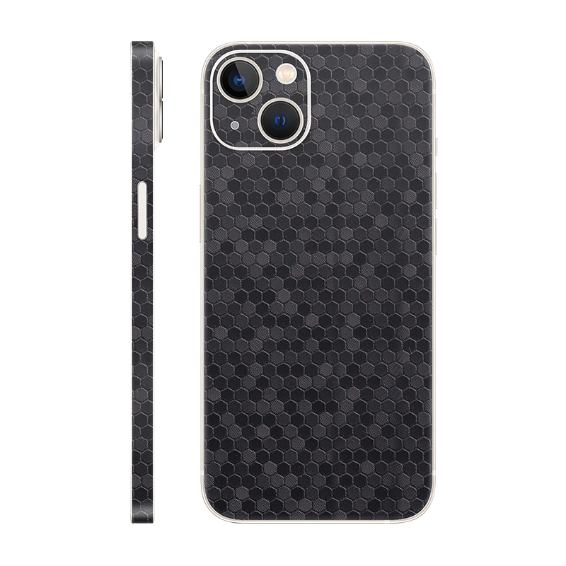 iPhone 13 back + frame Without Logo black honeycomb