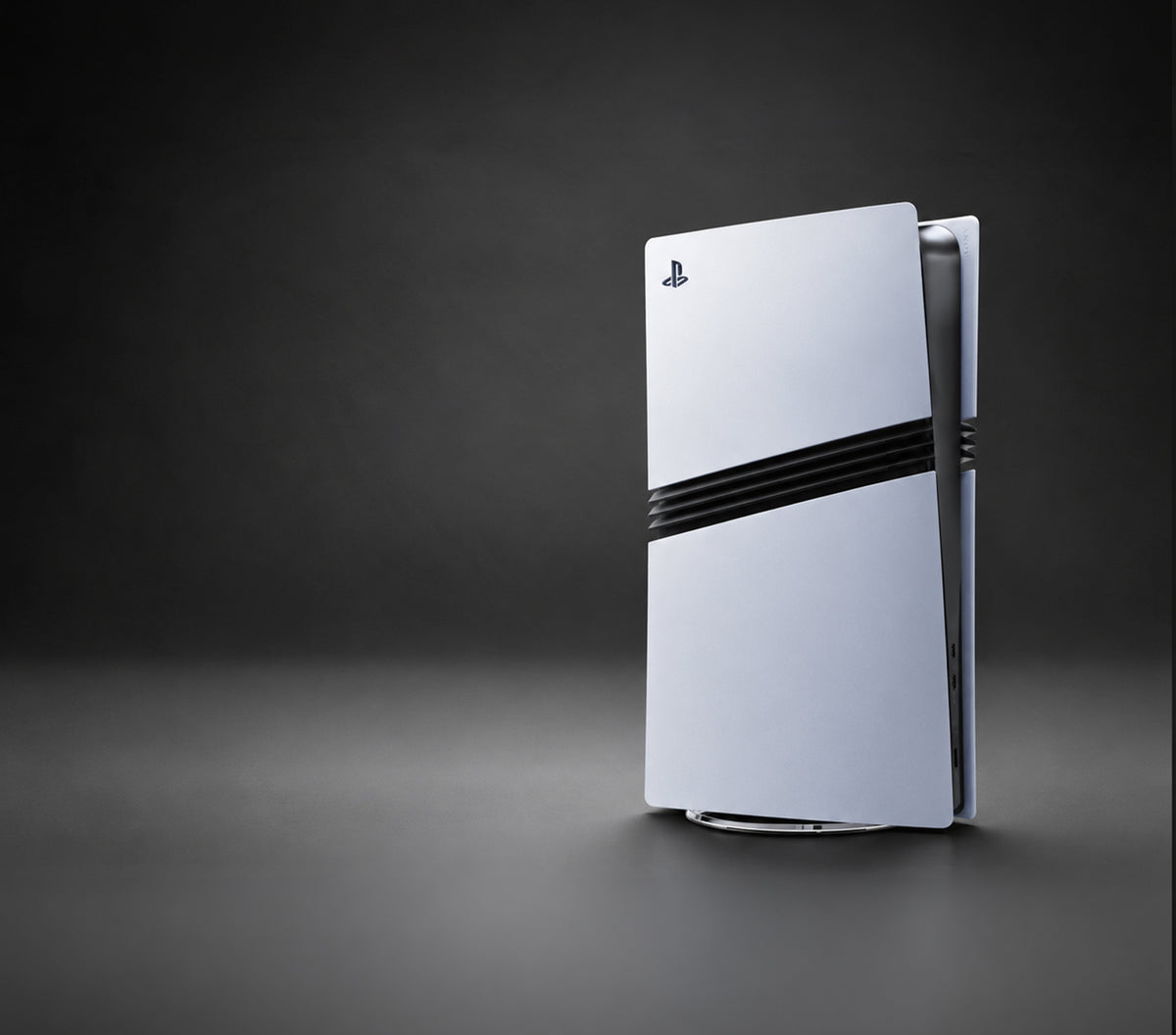 A collection of PlayStation 5 consoles featuring eye-catching vinyl skins in bold colors, graphic patterns, and textured finishes, displayed against a sleek, dark background with the console designs clearly visible.