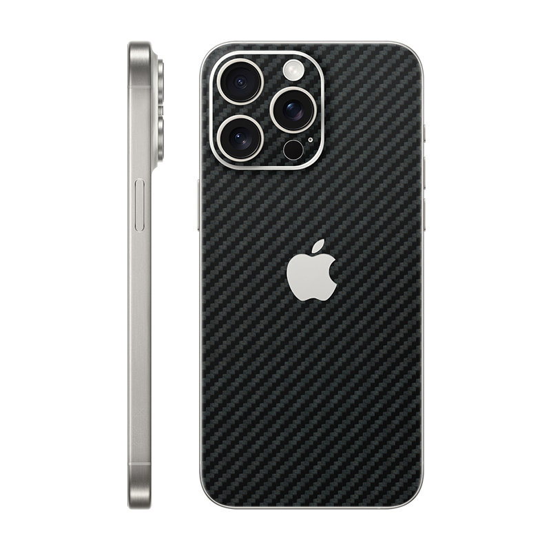 iPhone 15 Pro max back only With Logo carbon