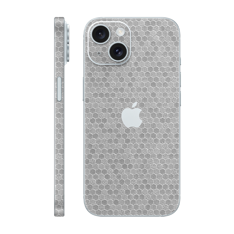 iPhone 15 back + frame With Logo metallic honeycomb
