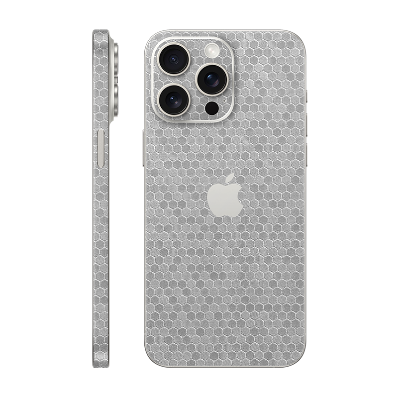iPhone 15 Pro max back + frame With Logo metallic honeycomb