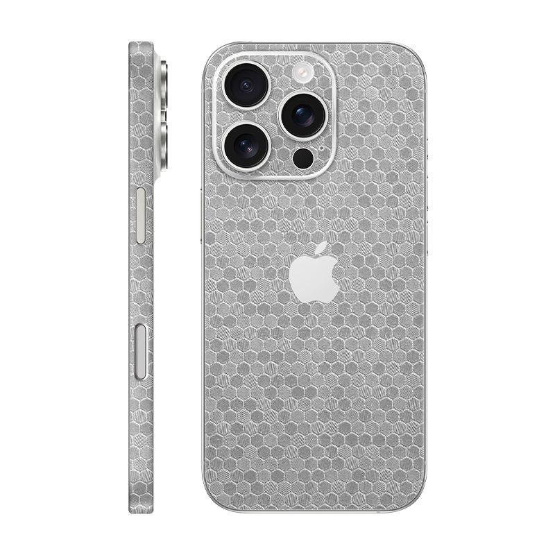 iPhone 16 pro back + frame With Logo metallic honeycomb