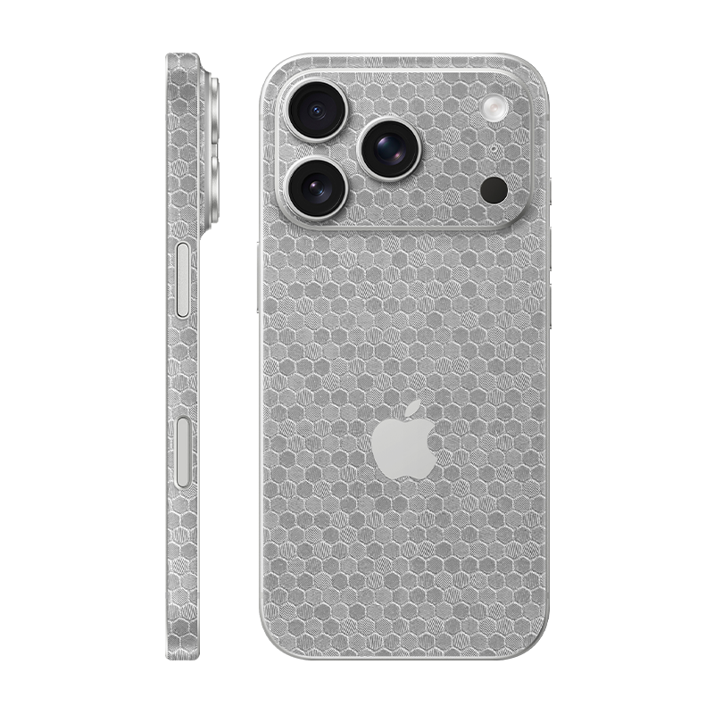 iPhone 17 Pro back + frame With Logo metallic honeycomb