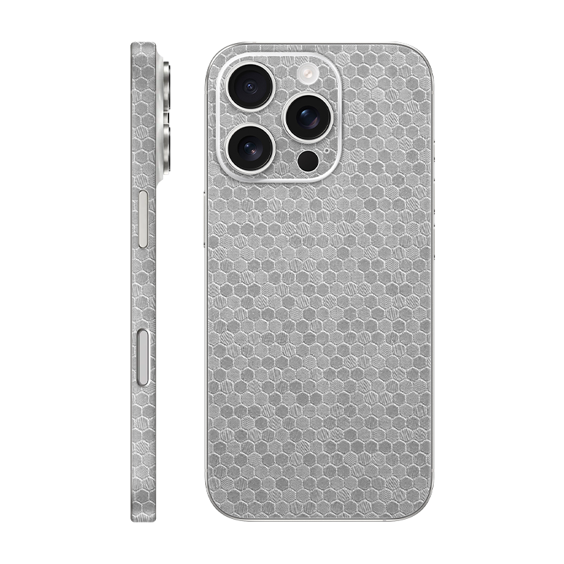 iPhone 16 pro back + frame Without Logo metallic honeycomb