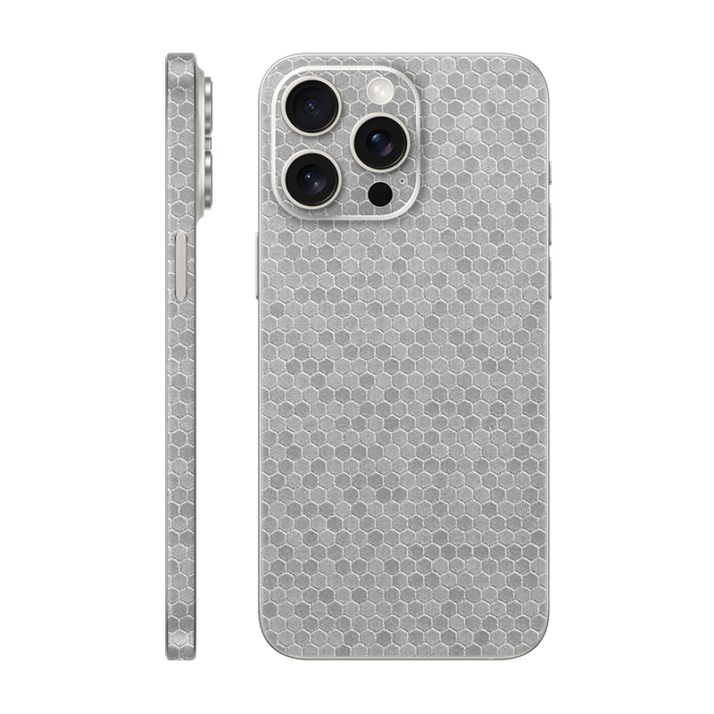 iPhone 15 Pro max back + frame Without Logo metallic honeycomb