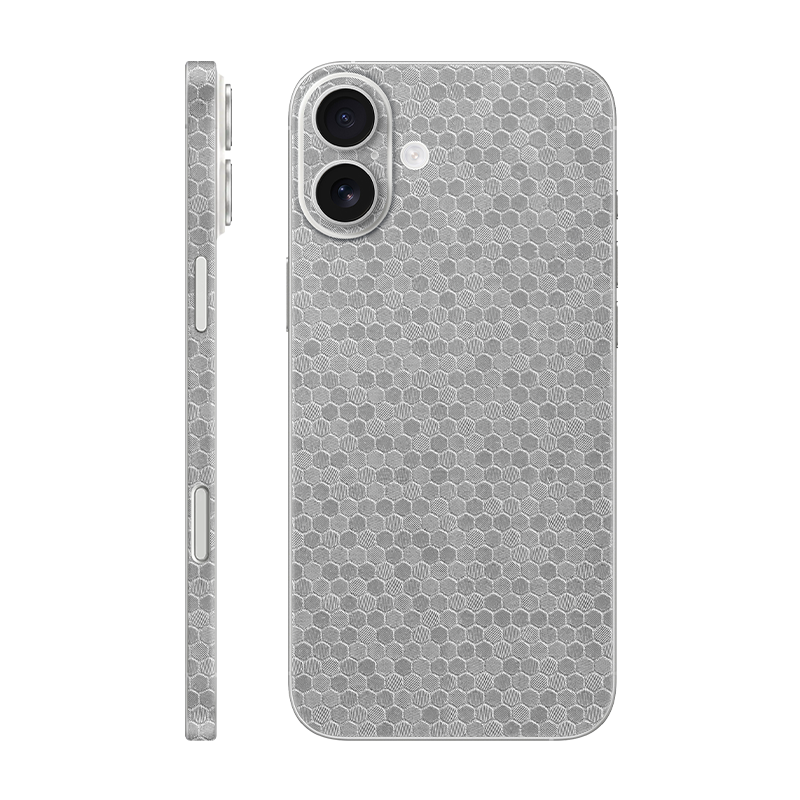 iPhone 16e back + frame Without Logo metallic honeycomb
