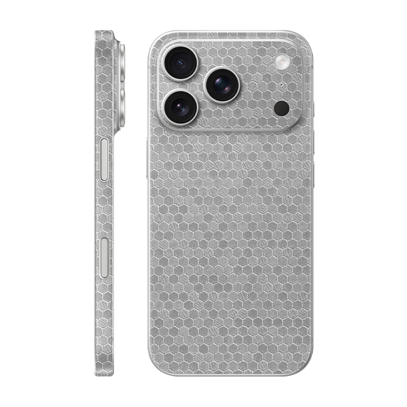 iPhone 17 Pro back + frame Without Logo metalic honeycomb