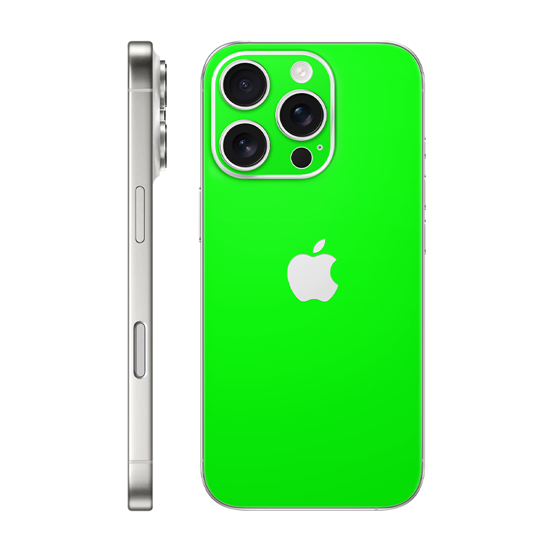 iPhone 16 pro back only With Logo neon green