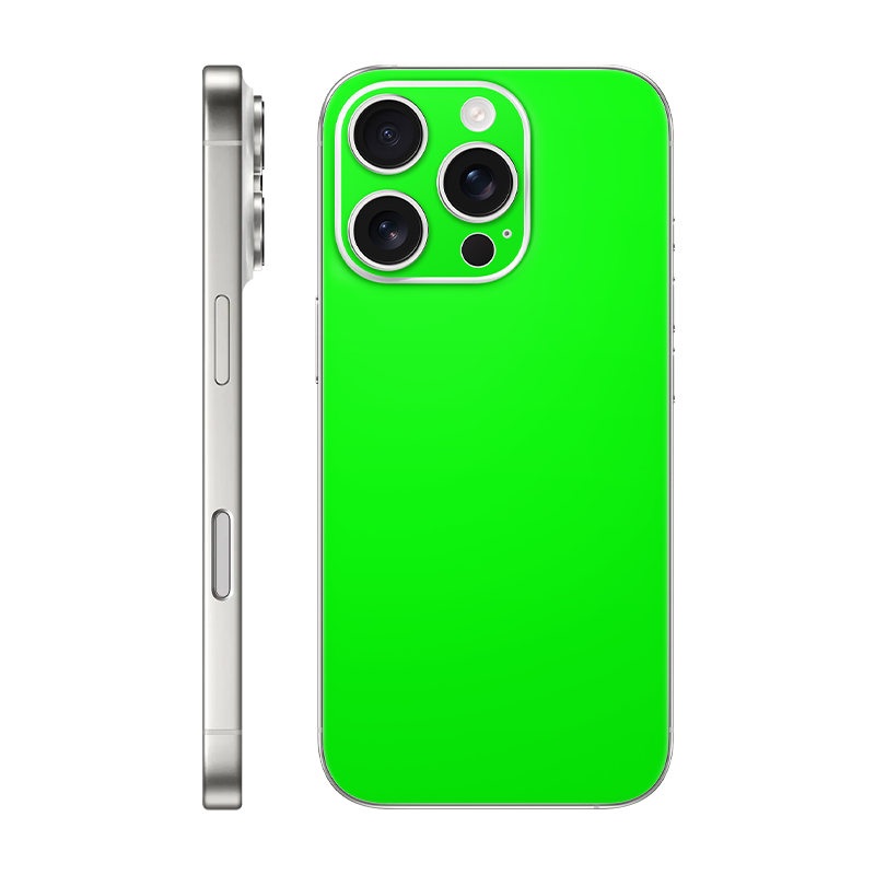 iPhone 16 pro back only Without Logo neon green