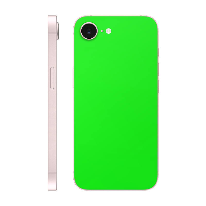 iPhone 17e back only Without Logo neon green