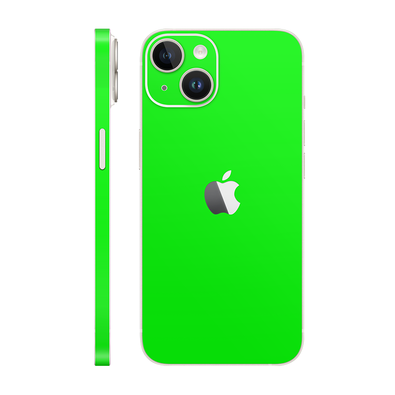 iPhone 14 plus back + frame With Logo neon green