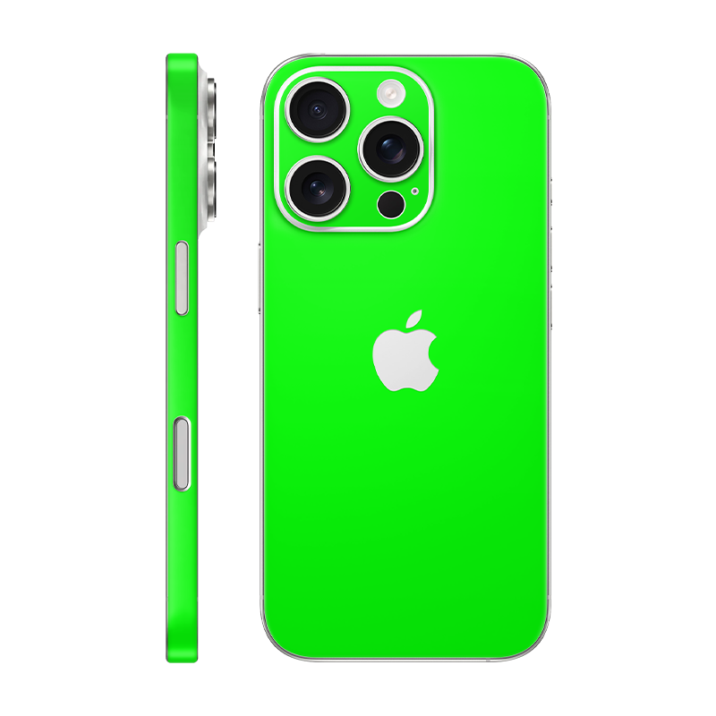iPhone 16 pro back + frame With Logo neon green