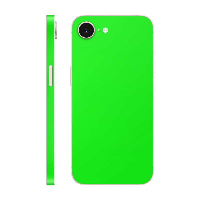 iPhone 17e back + frame Without Logo Neon Green