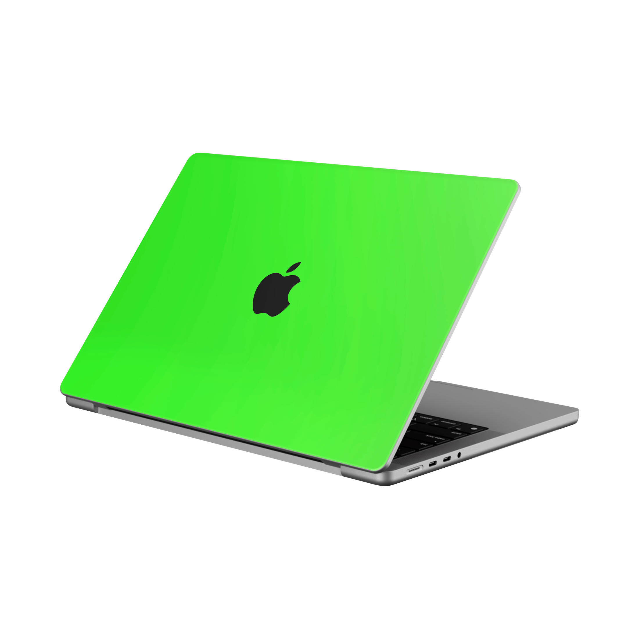 Macbook Pro 14 M5 2025 Angled top Neon Green