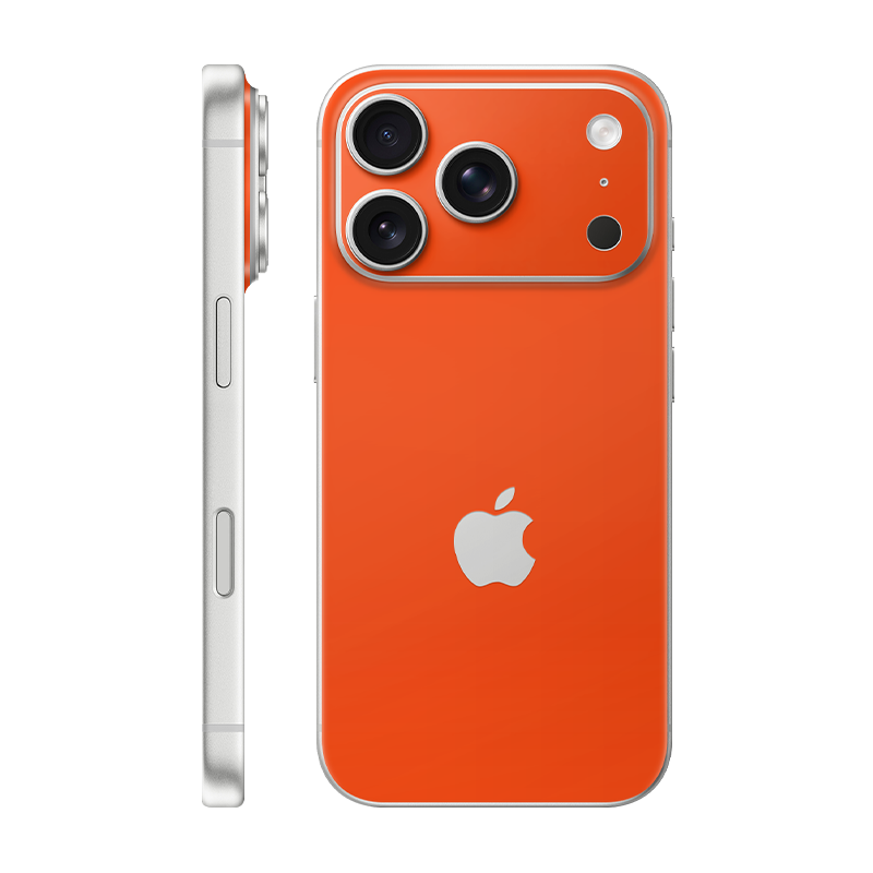 iPhone 17 Pro back only With Logo Neon orange