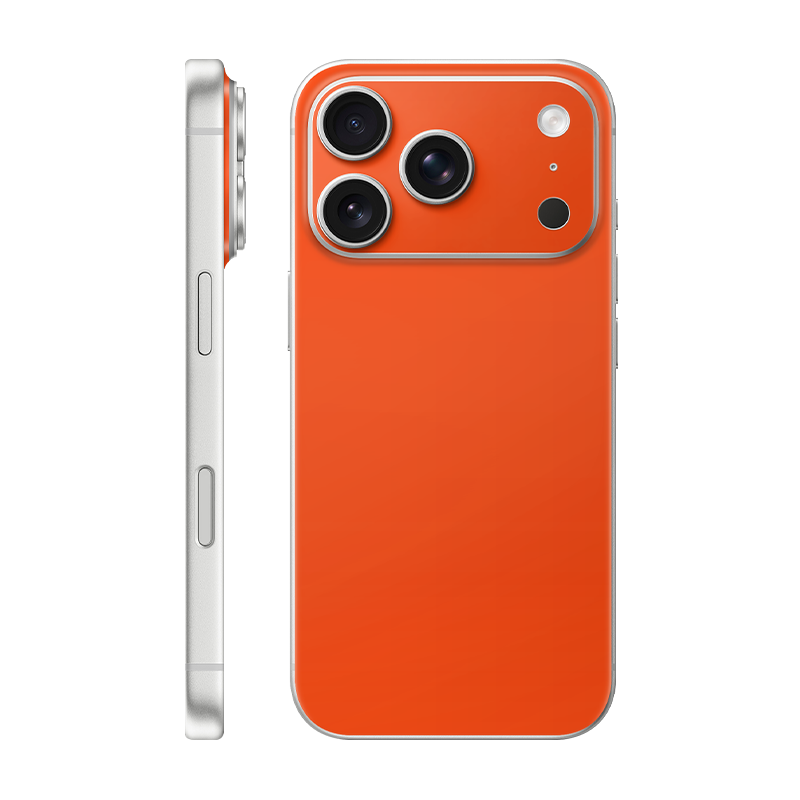iPhone 17 Pro back only Without Logo Neon orange