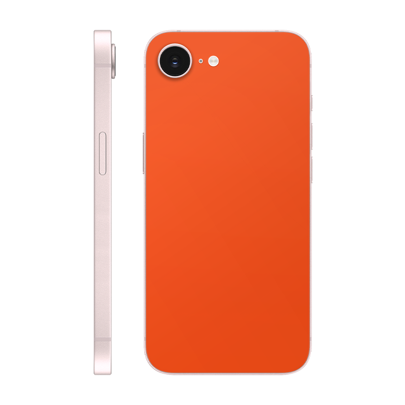 iPhone 17e back only Without Logo neon orange