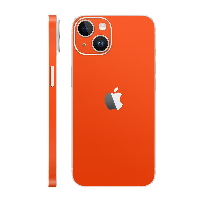 iPhone 14 plus back + frame With Logo neon orange