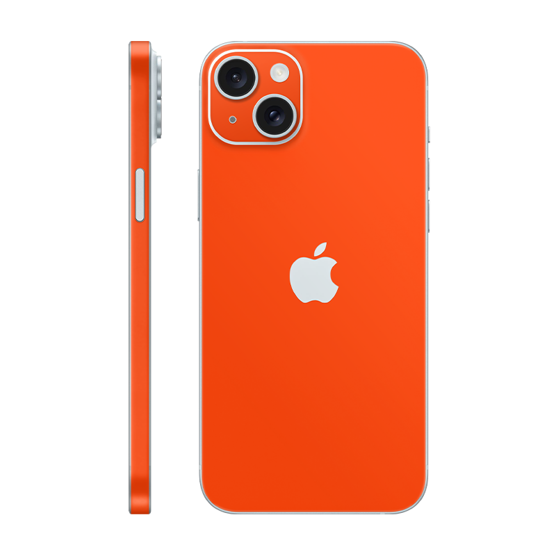 iPhone 15 plus back + frame With Logo neon orange