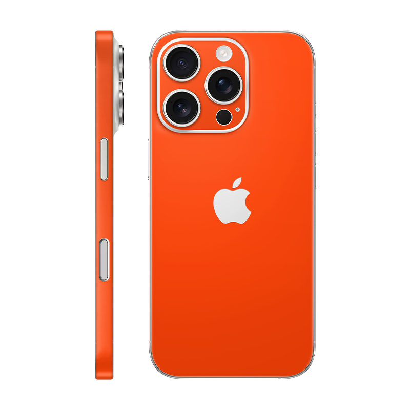 iPhone 16 pro back + frame With Logo neon orange
