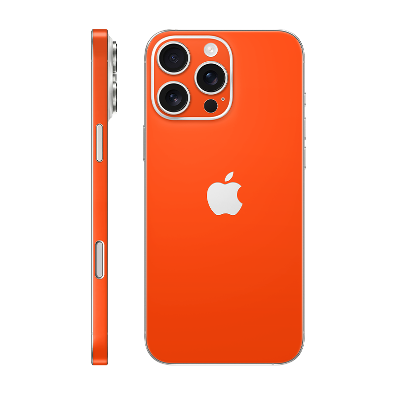 iPhone 16 pro max back + frame With Logo neon orange