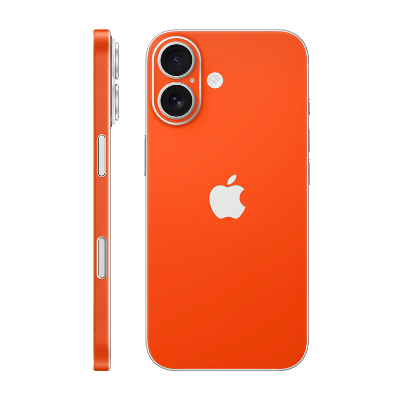 iPhone 17 back + frame With Logo Neon orange