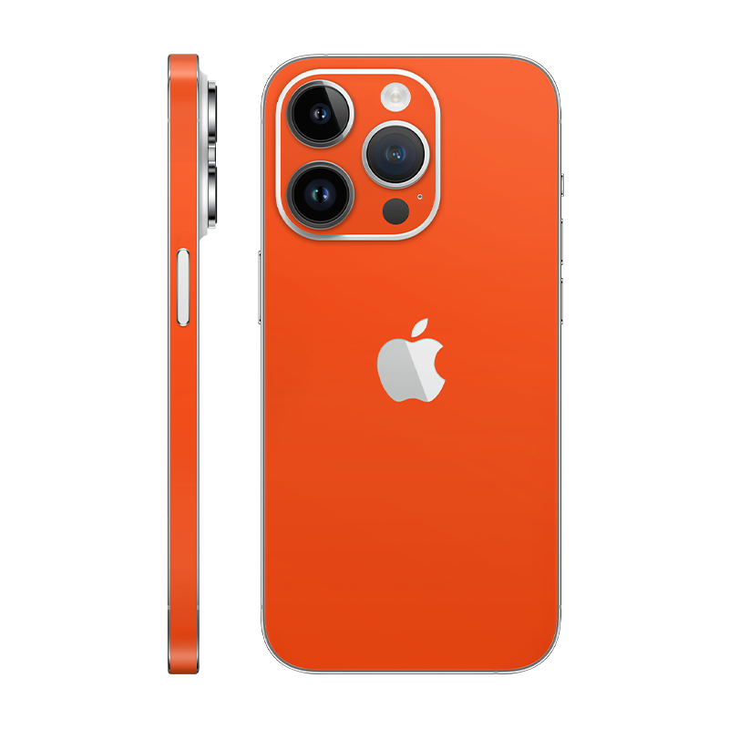 iPhone 14 pro back + Frame with Logo neon orange