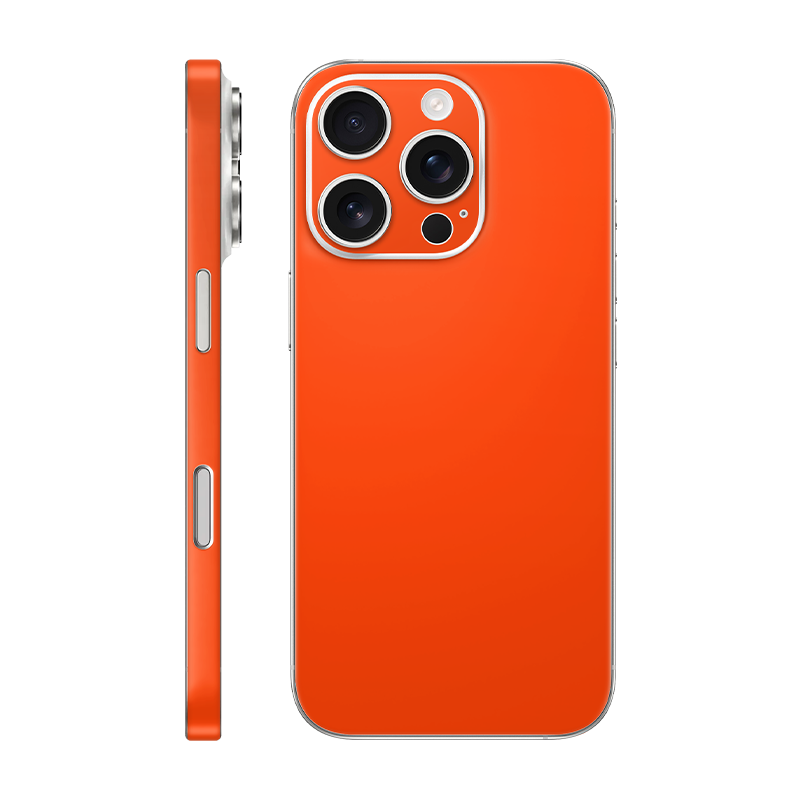 iPhone 16 pro back + frame Without Logo neon orange
