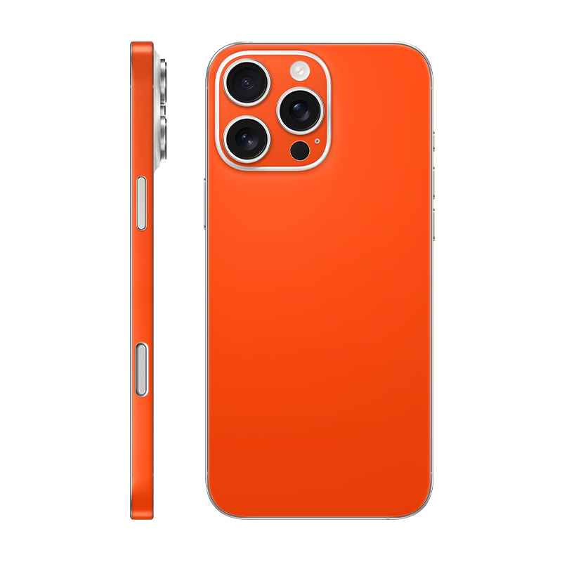 iPhone 16 pro max back + frame Without Logo neon orange