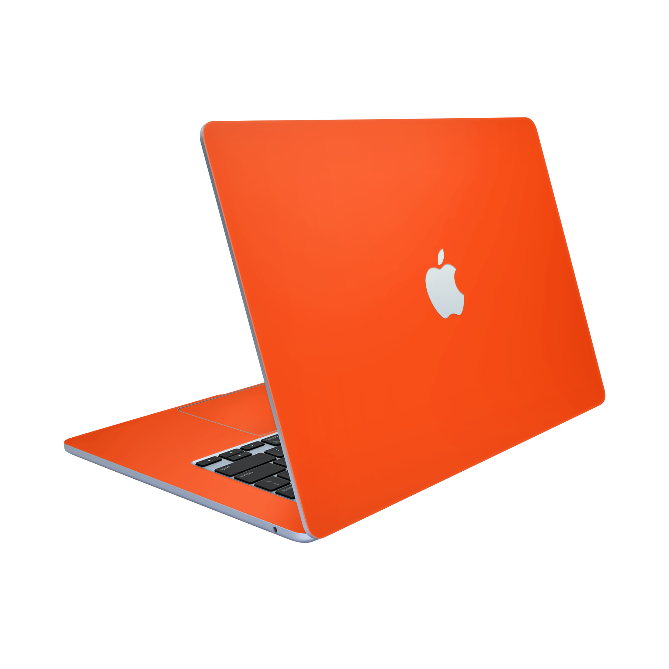 Macbook Air 15 Angled top and inside Neon Orange