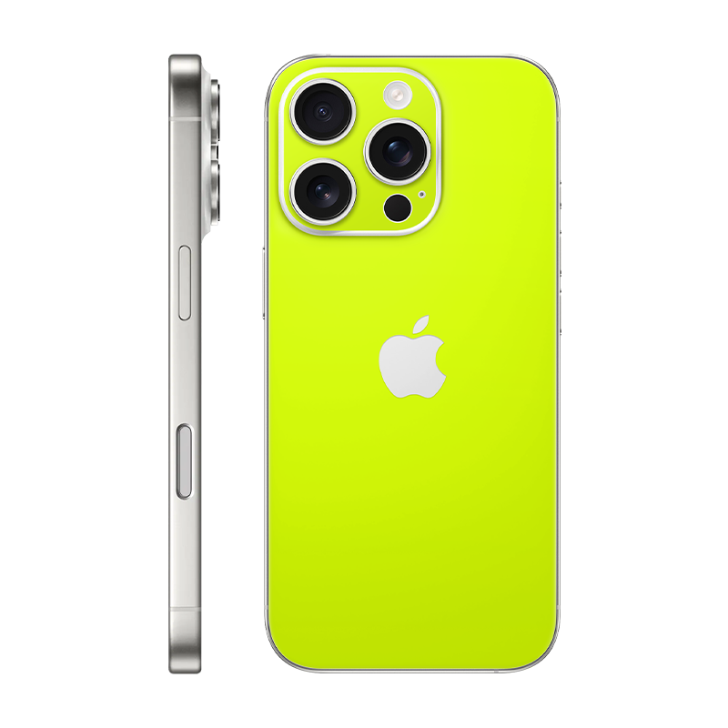 iPhone 16 pro back only With Logo neon yellow