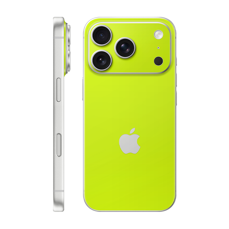 iPhone 17 Pro back only With Logo Neon yellow