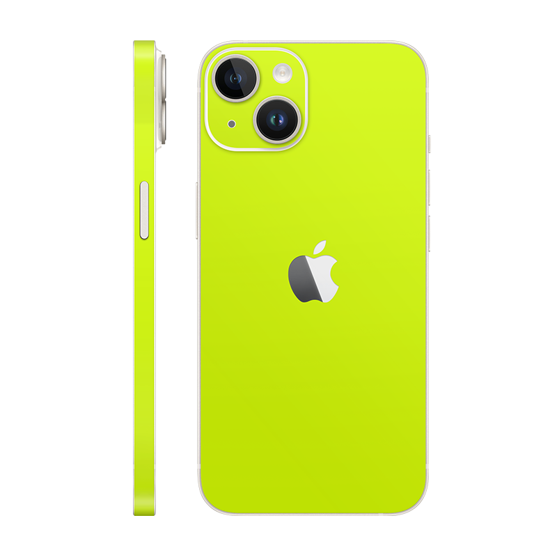 iPhone 14 plus back + frame With Logo neon yellow