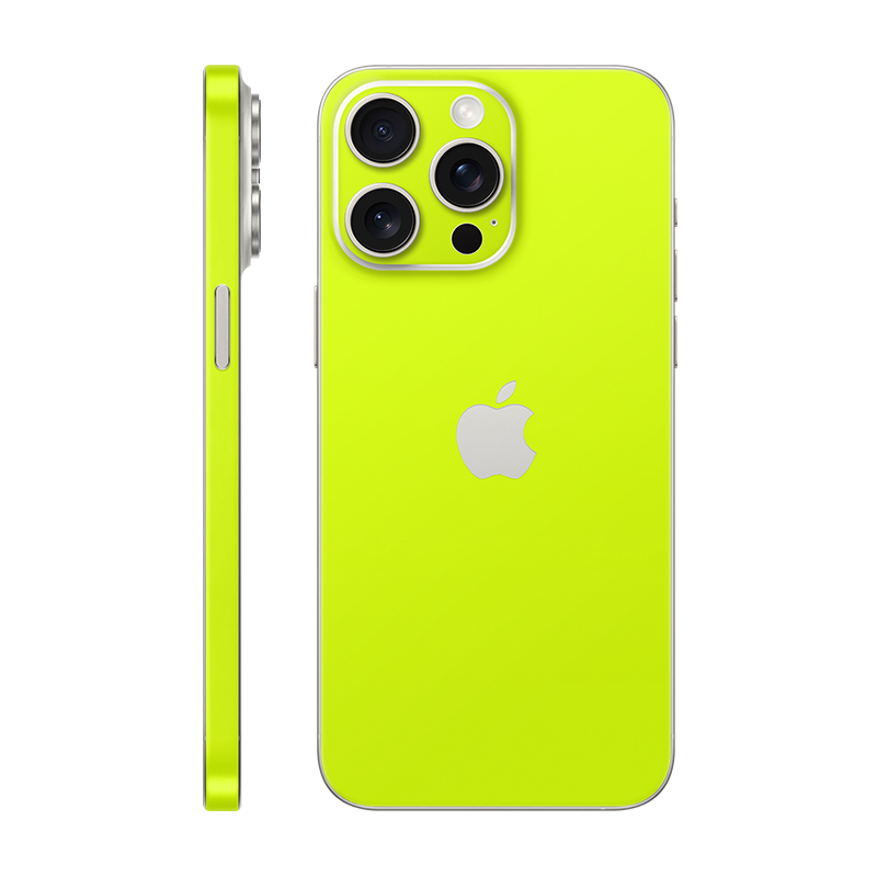 iPhone 15 Pro max back + frame With Logo neon yellow
