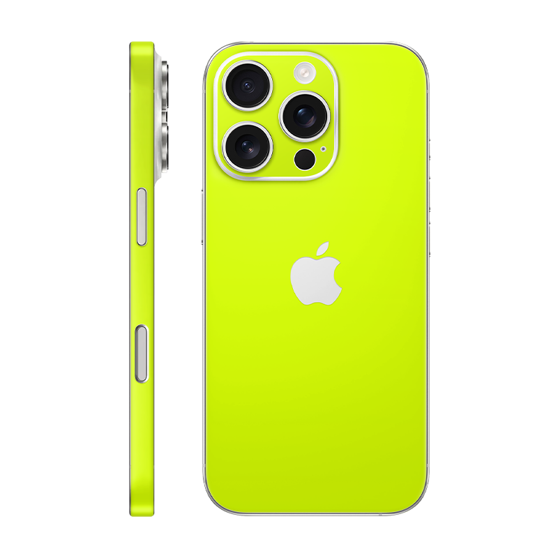 iPhone 16 pro back + frame With Logo neon yellow