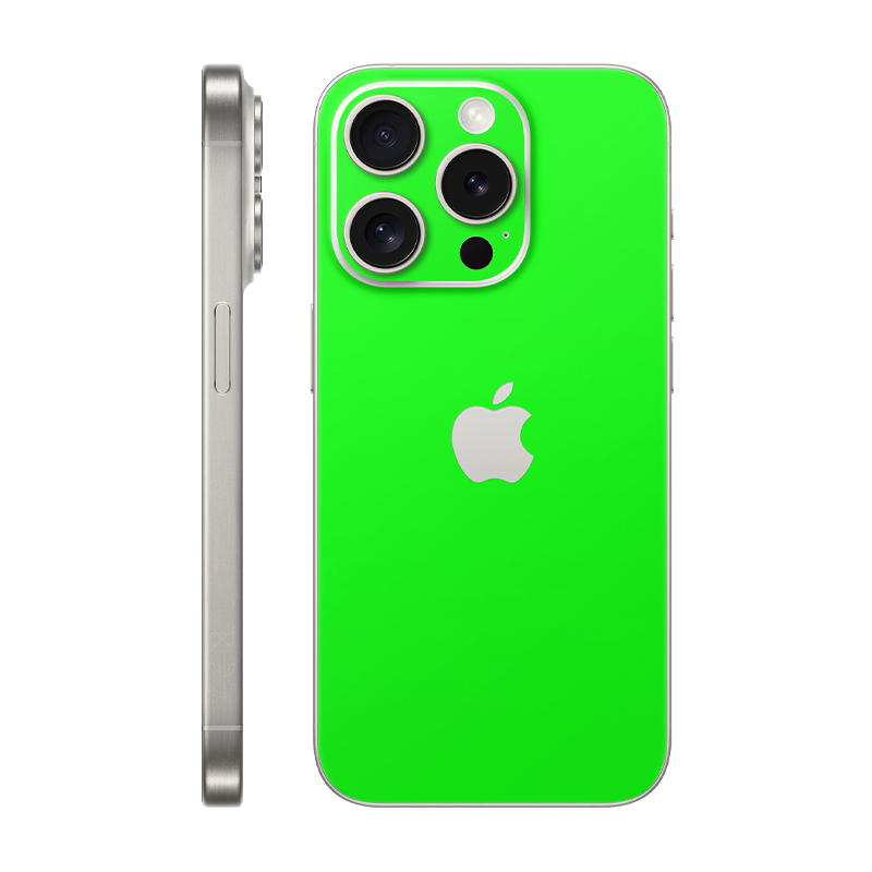 iPhone 15 Pro back Only With Logo neon green