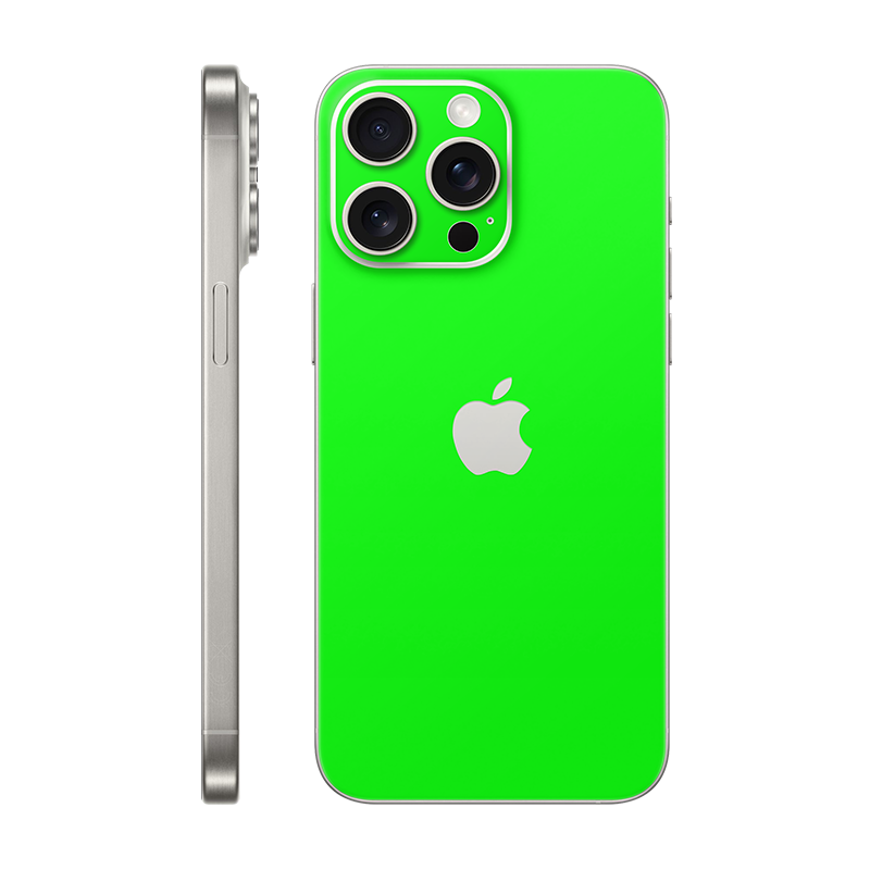 iPhone 15 Pro max back only With Logo neon green